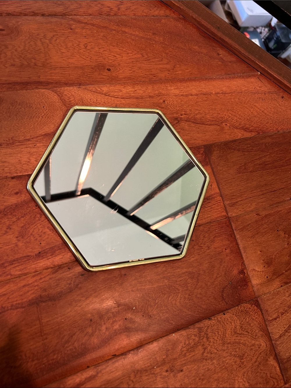 NWT Anthropologie Mini Hexagon Mirror